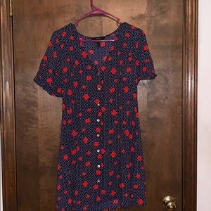 Flower & polkadot dress